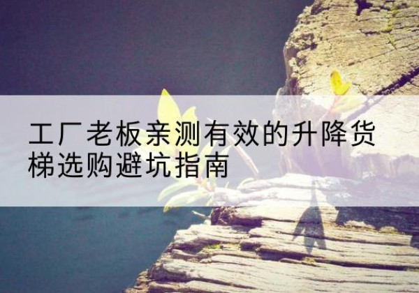 临县升降货梯怎么选-工厂老板亲测有效的升降货梯选购避坑指南